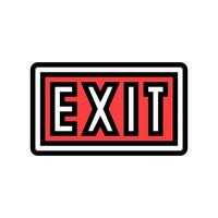 exit close color icon vector illustration