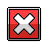 close button color icon vector illustration