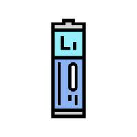 lithium ion battery color icon vector illustration