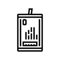 smart battery line icon vector illustration