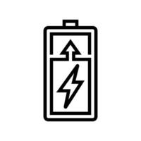 charging battery line icon vector illustration