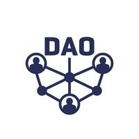 DAO community icon on white vector