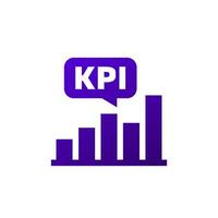 KPI icon with a graph vector