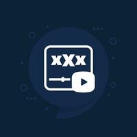 xxx vídeo icono para web vector