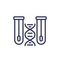 dna swab tests line icon vector