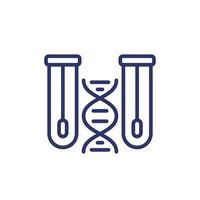 dna swab tests line icon vector