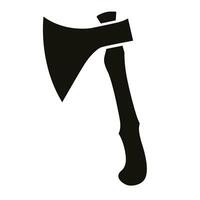 Black flat axe silhouette vector