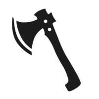 Black flat axe silhouette vector