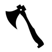 Black flat axe silhouette vector