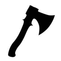 Black flat axe silhouette vector