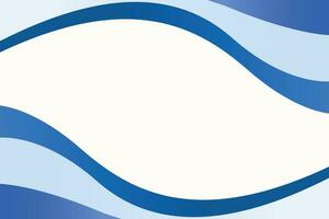 Abstract blue waves geometric frame border background vector. Modern fluid shapes design vector