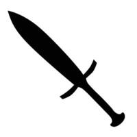 Sword black flat silhouette vector