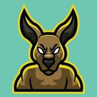 Kangaroo Esport Mascot Logo Vector