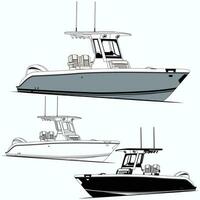 alto calidad pescar barco vector para mar cuales es imprimible en varios materiales