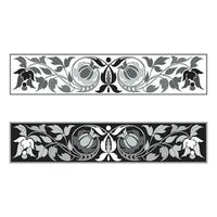 Retro chapter dividers swirl floral ornament bookmarks sketch set vector