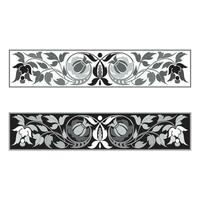 Retro chapter dividers swirl floral ornament bookmarks sketch set vector