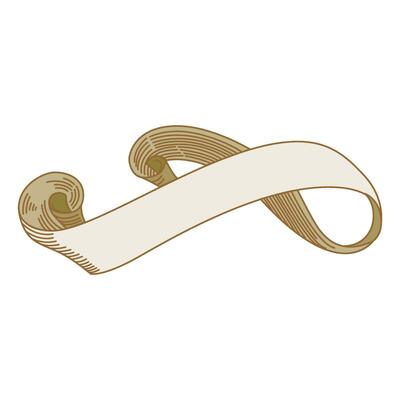 Blank vintage announcement ribbons set with swirl decoration isolated vector