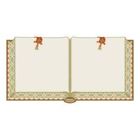 Vintage Open old book isometric icon 3d vector illustration  vector illustration