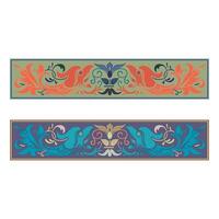 Vintage floral classic calligraphic retro vignette scroll frames ornamental design elements black set isolated vector