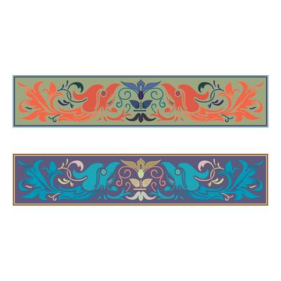 Vintage floral classic calligraphic retro vignette scroll frames ornamental design elements black set isolated vector