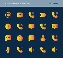 Communication Icons Set - Contacts, Messaging, and Networking Vector Icons