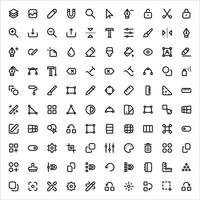 editar herramienta íconos conjunto - gráfico diseño, edición símbolos vector colección