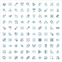 Edit Tool Icons Set - Graphic Design, Editing Symbols Vector Collection