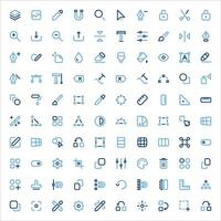 Edit Tool Icons Set - Graphic Design, Editing Symbols Vector Collection