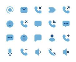 Communication Icons Set - Contacts, Messaging, and Networking Vector Icons