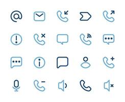 Communication Icons Set - Contacts, Messaging, and Networking Vector Icons
