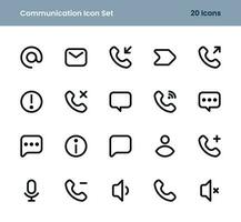 comunicación íconos conjunto - contactos, mensajería, y redes vector íconos