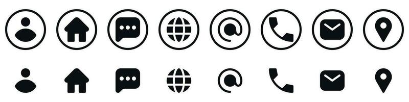 Communication Icons Set - Contacts, Messaging, and Networking Vector Icons