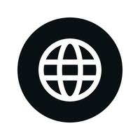Globe Icon - World Symbol, Global Network, Earth Vector Illustration