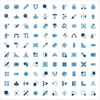 Edit Tool Icons Set - Graphic Design, Editing Symbols Vector Collection