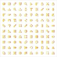 Edit Tool Icons Set - Graphic Design, Editing Symbols Vector Collection