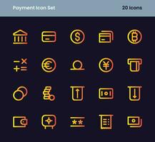 Finance Icons Set - Banking, Payments, and Financial Transactions Vectors