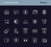 Finance Icons Set - Banking, Payments, and Financial Transactions Vectors