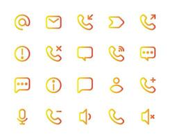 Communication Icons Set - Contacts, Messaging, and Networking Vector Icons