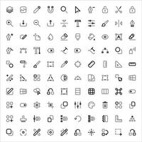 Edit Tool Icons Set - Graphic Design, Editing Symbols Vector Collection