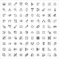 Edit Tool Icons Set - Graphic Design, Editing Symbols Vector Collection