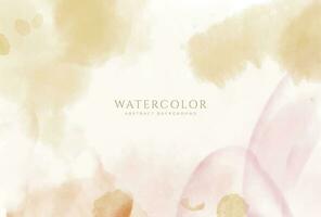 Abstract horizontal watercolor background. Neutral light colored empty space background illustration vector