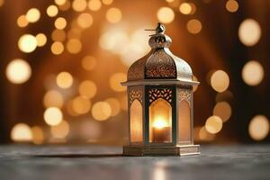 Eid mubarak and ramadan kareem greetings with islamic lantern and mosque. Eid al fitr background. Eid al fitr background of window concept by AI Generated photo