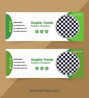 Professional email signature or email footer design template vector