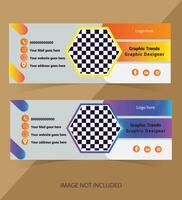 Professional email signature or email footer design template vector