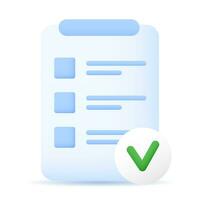 Check list document done check mark icon vector