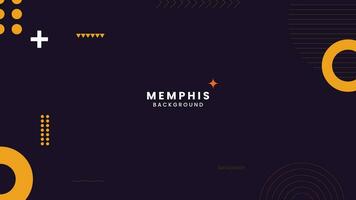 vector abstract geometric background with memphis elements retro style