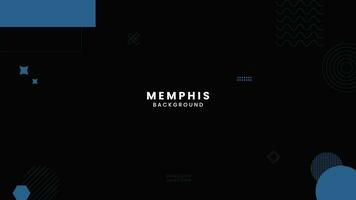 vector abstract geometric background with memphis elements retro style