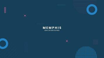 vector abstract geometric background with memphis elements retro style