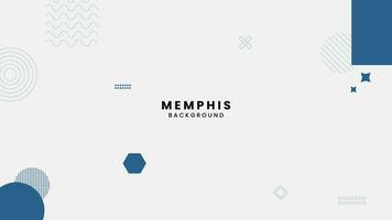 vector abstract geometric background with memphis elements retro style