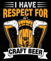 Craft Beer T Shirt Design vector